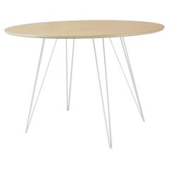 Maple Williams Dining Table White Hairpin Legs Oval Top