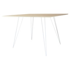 Maple Williams Dining Table White Hairpin Legs Rectangle Top