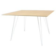 Maple Williams Dining Table White Hairpin Legs Square Top