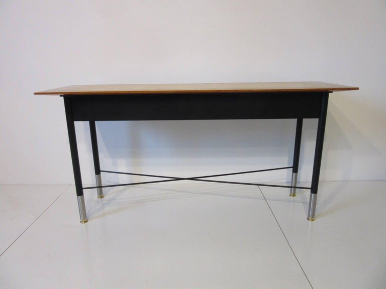 Maple Wood and Metal Console Table by Mark Goetz for Brickel at 1stDibs