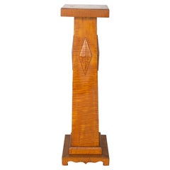 Maple Wood Column Pedestal Stand