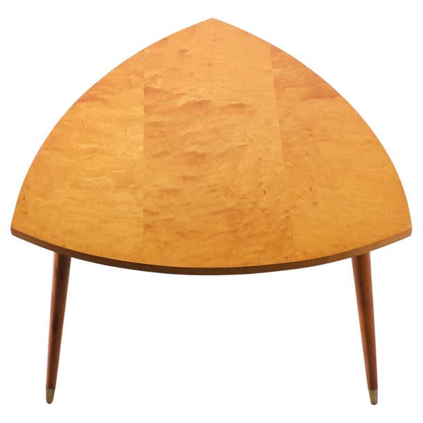 Triangle Tea Table Maple wood Triangle Coffee table 1950s Holland For Sale at 1stDibs
