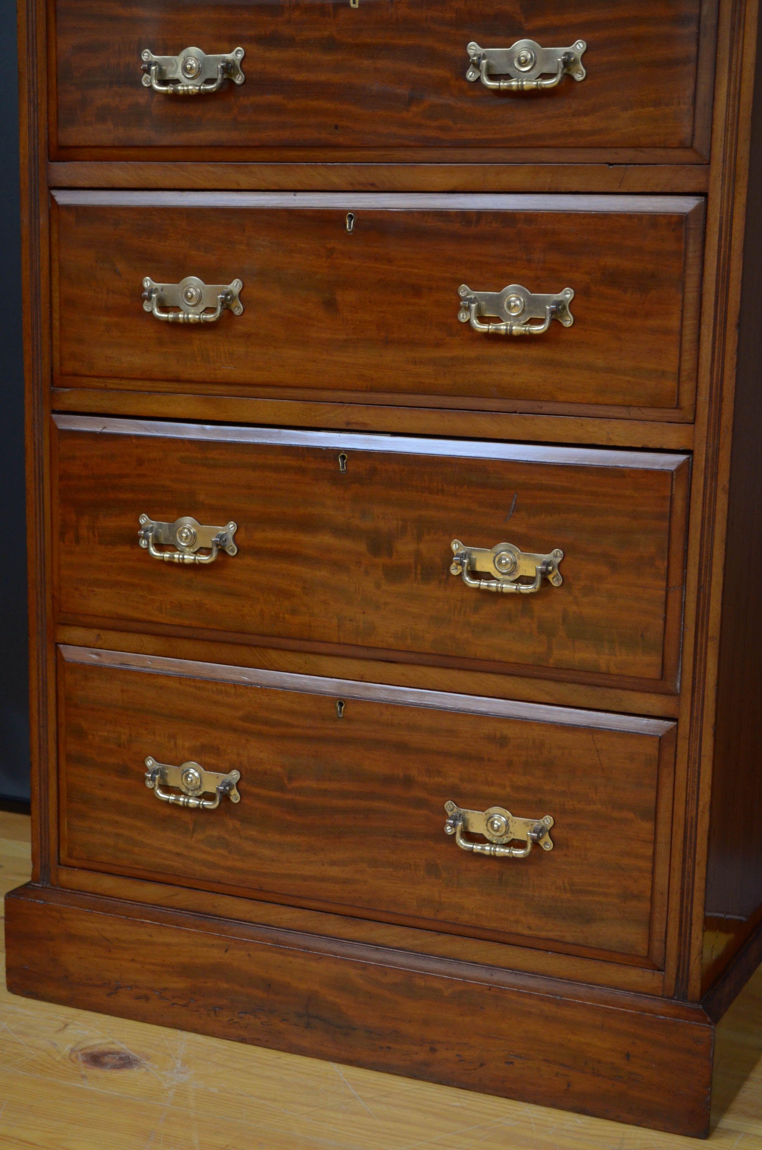 20th Century Maples Mahogany Chest of Drawers For Sale