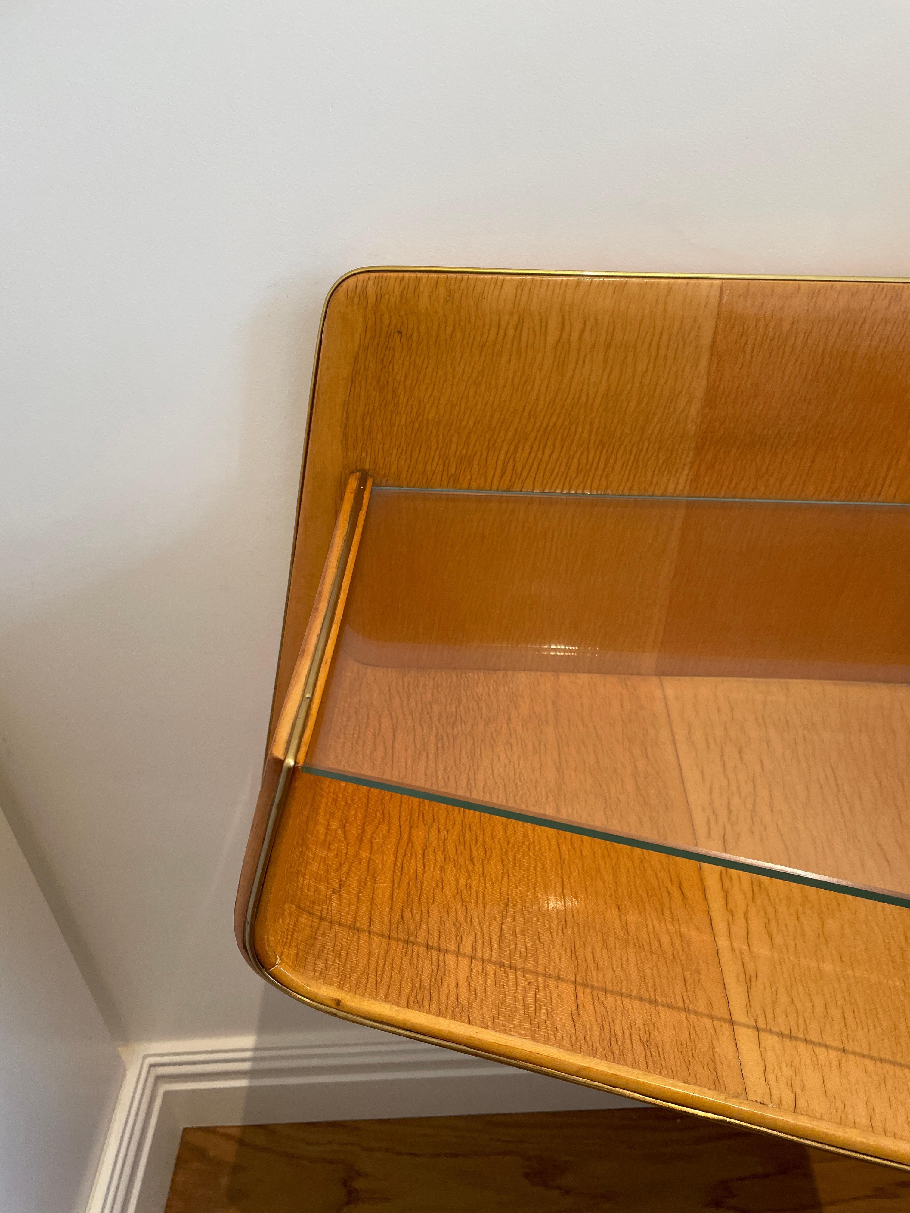 Mid-20th Century Maplewood Wall Mounted Side Tables For Sale