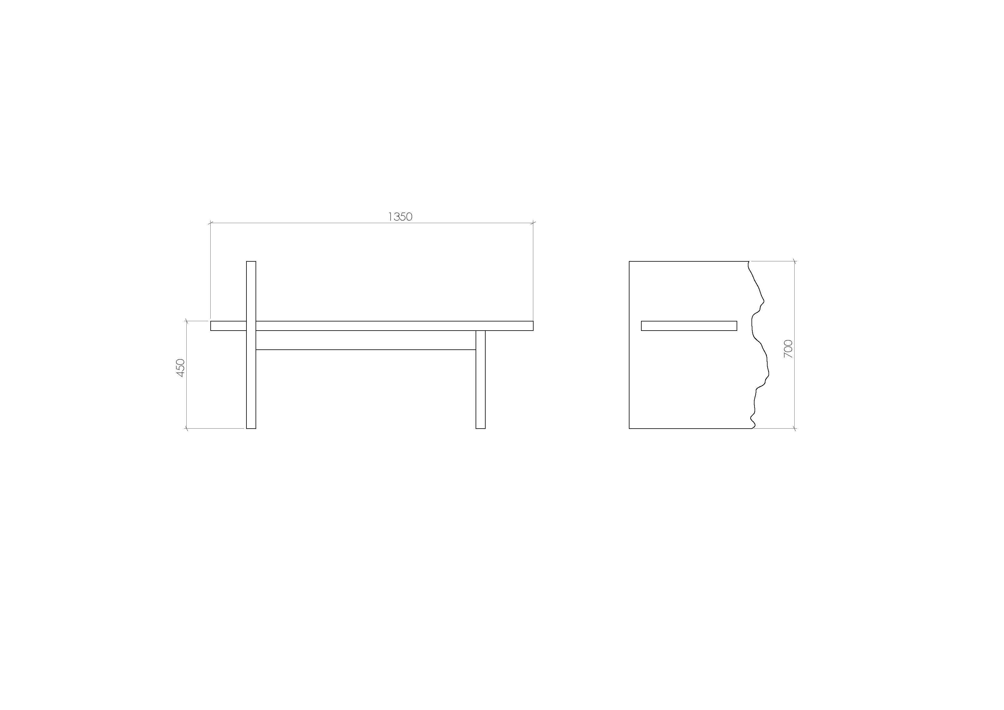 Moderne Banc Mappa en ronce en vente