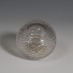 Mappin & Webb Cut Crystal Match Striker with Sterling Silver Collar, 1900