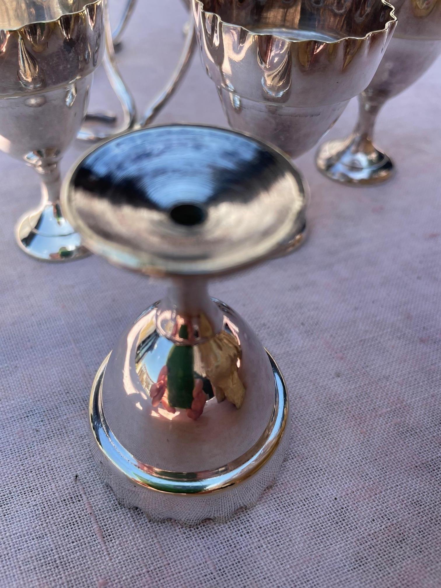 Silver Plate Mappin and Webb egg cup holder For Sale