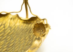 Mappin and Webb Gilt Silver Plate Floral Leaf Design Grape Holder Stand