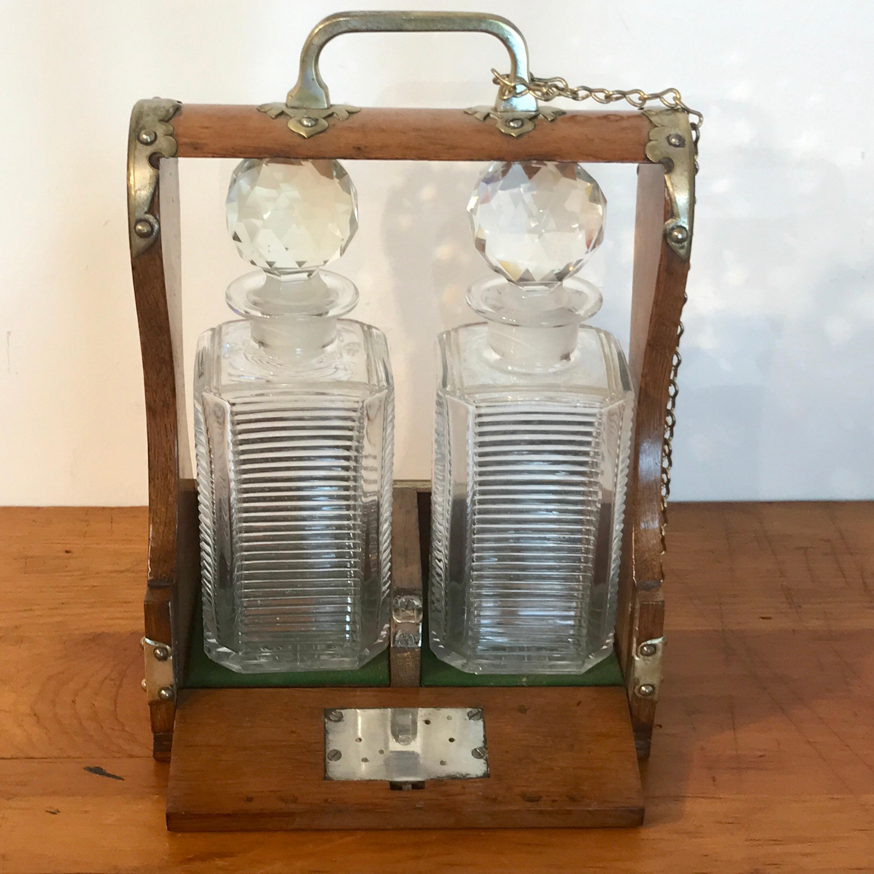 Mappin Bros. Diminutive Tauntless with Cut Glass Decanters For Sale 2