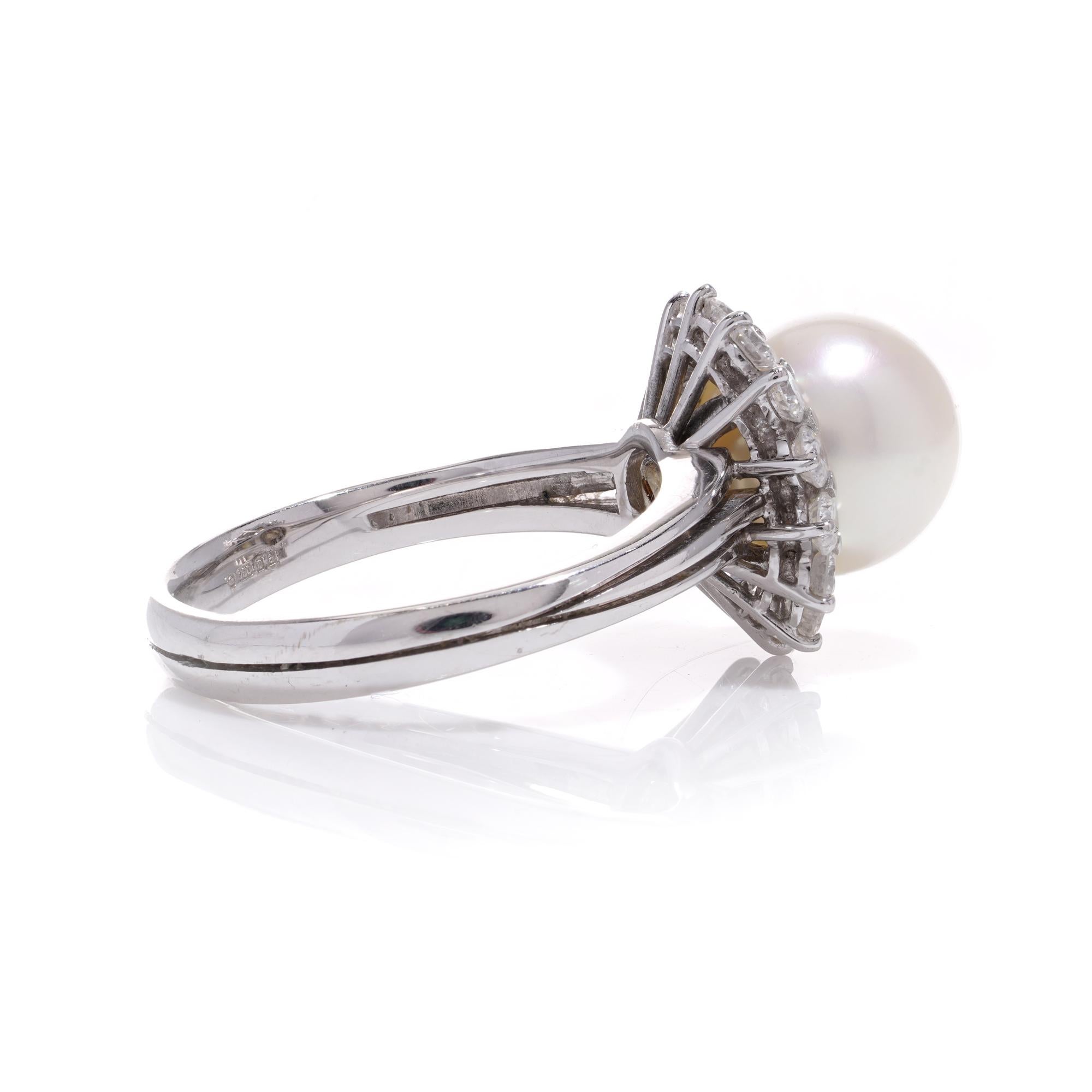 Mappin & Webb, grappe de perles de culture des mers du Sud et diamants en or 18 carats Pour femmes en vente