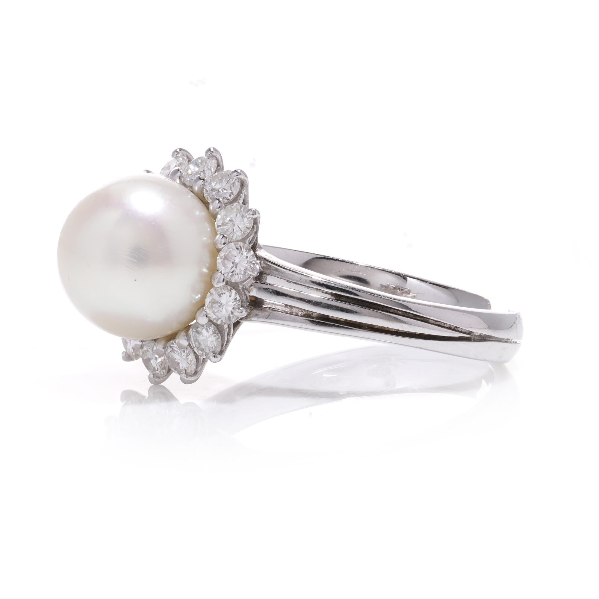 Mappin & Webb, grappe de perles de culture des mers du Sud et diamants en or 18 carats en vente 2