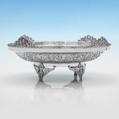 Mappin & Webb - antique sterling silver centrepiece dish made in 1910