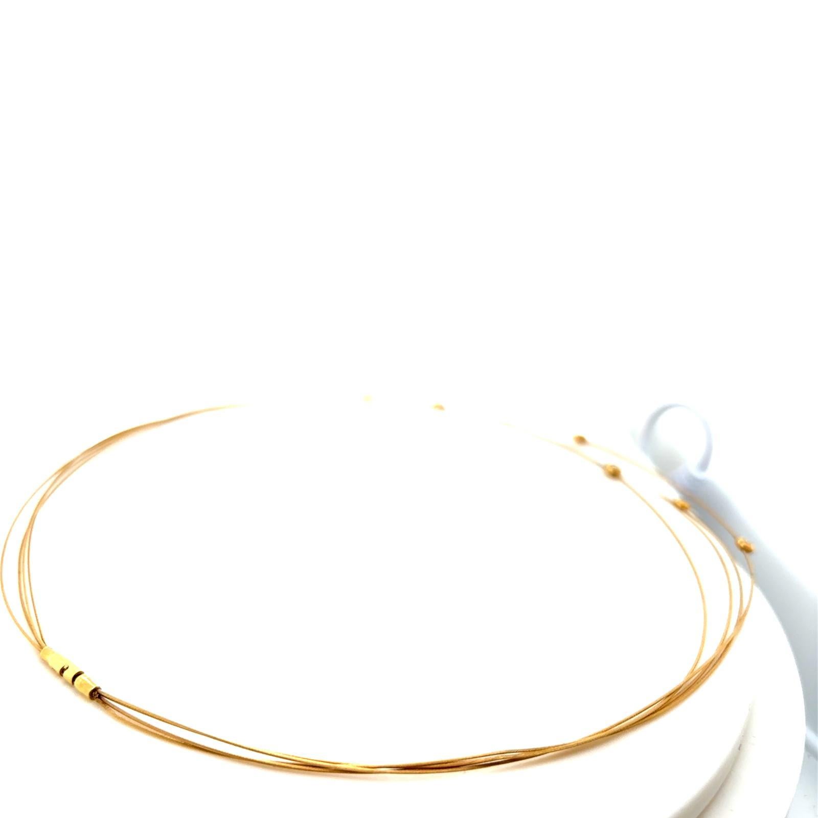 Mehrstrangige Mappin & Webb Diamant-Halskette aus 18 Karat Gelbgold mit Diamanten Damen im Angebot