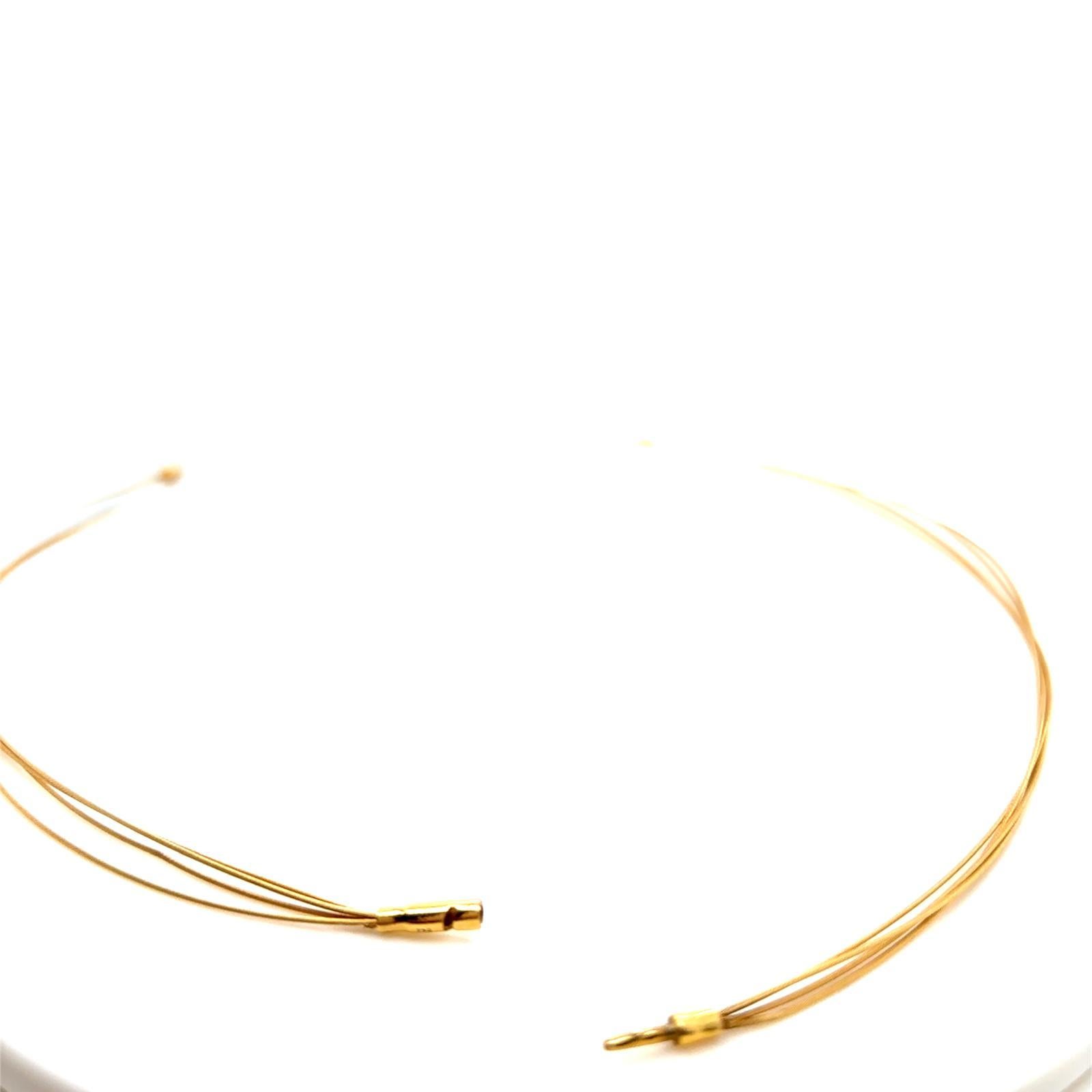 Mehrstrangige Mappin & Webb Diamant-Halskette aus 18 Karat Gelbgold mit Diamanten im Angebot 3