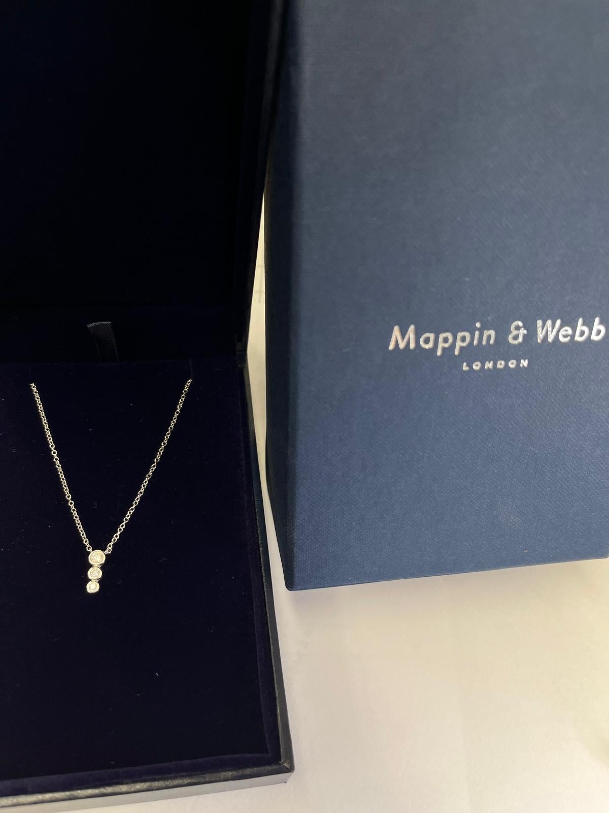 Donna Ciondolo con diamanti Mappin & Webb con diamanti da 0,20 ct. in oro bianco 18 ct.