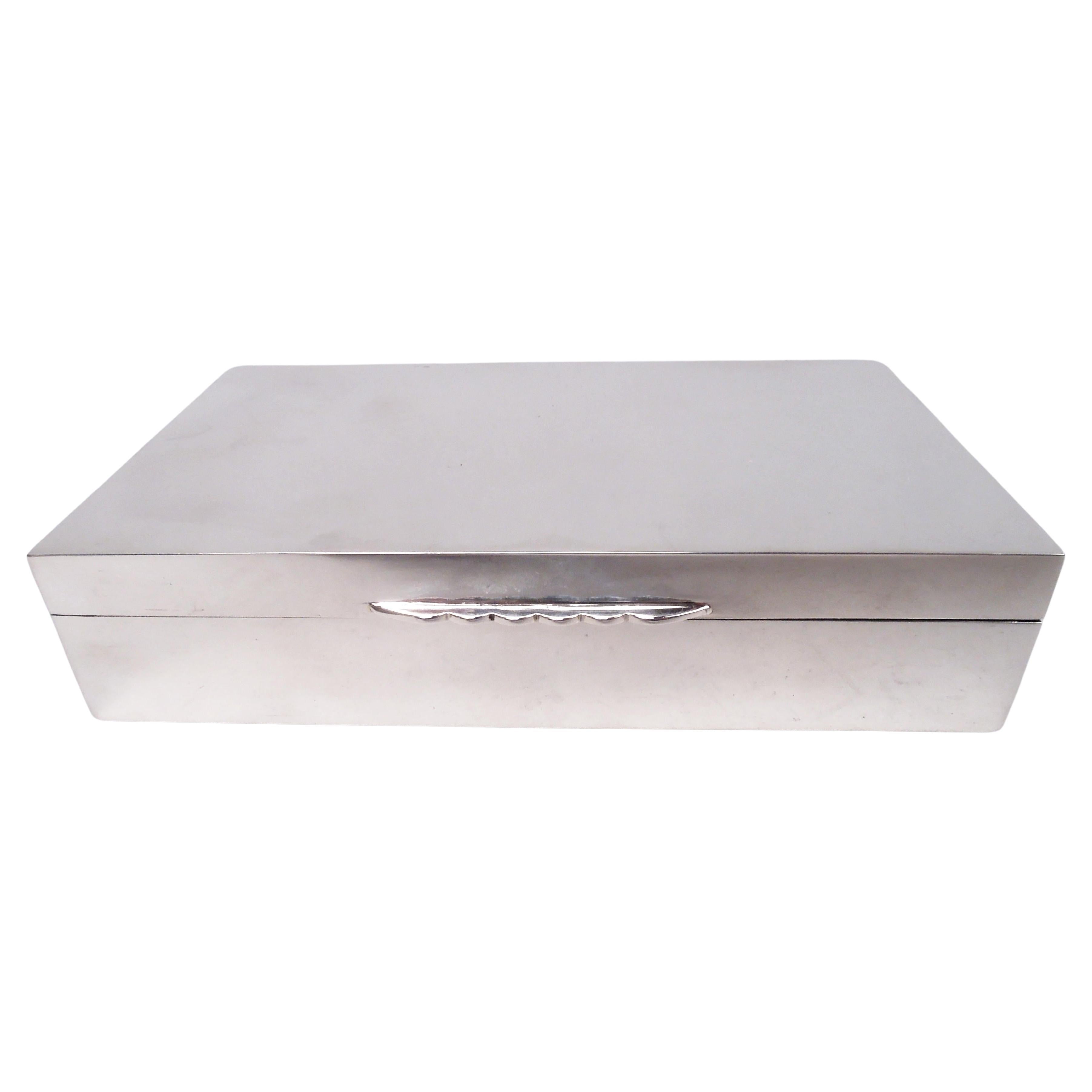 Mappin & Webb English Modern Sterling Silver Box, 1965 For Sale