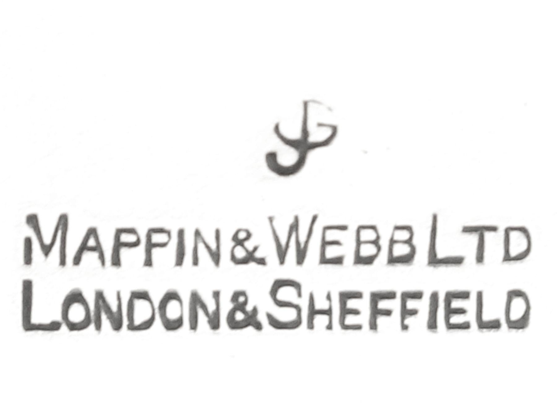 Argent Mappin & Webb Ltd - Plateau Salver Art Déco en argent sterling ancien en vente