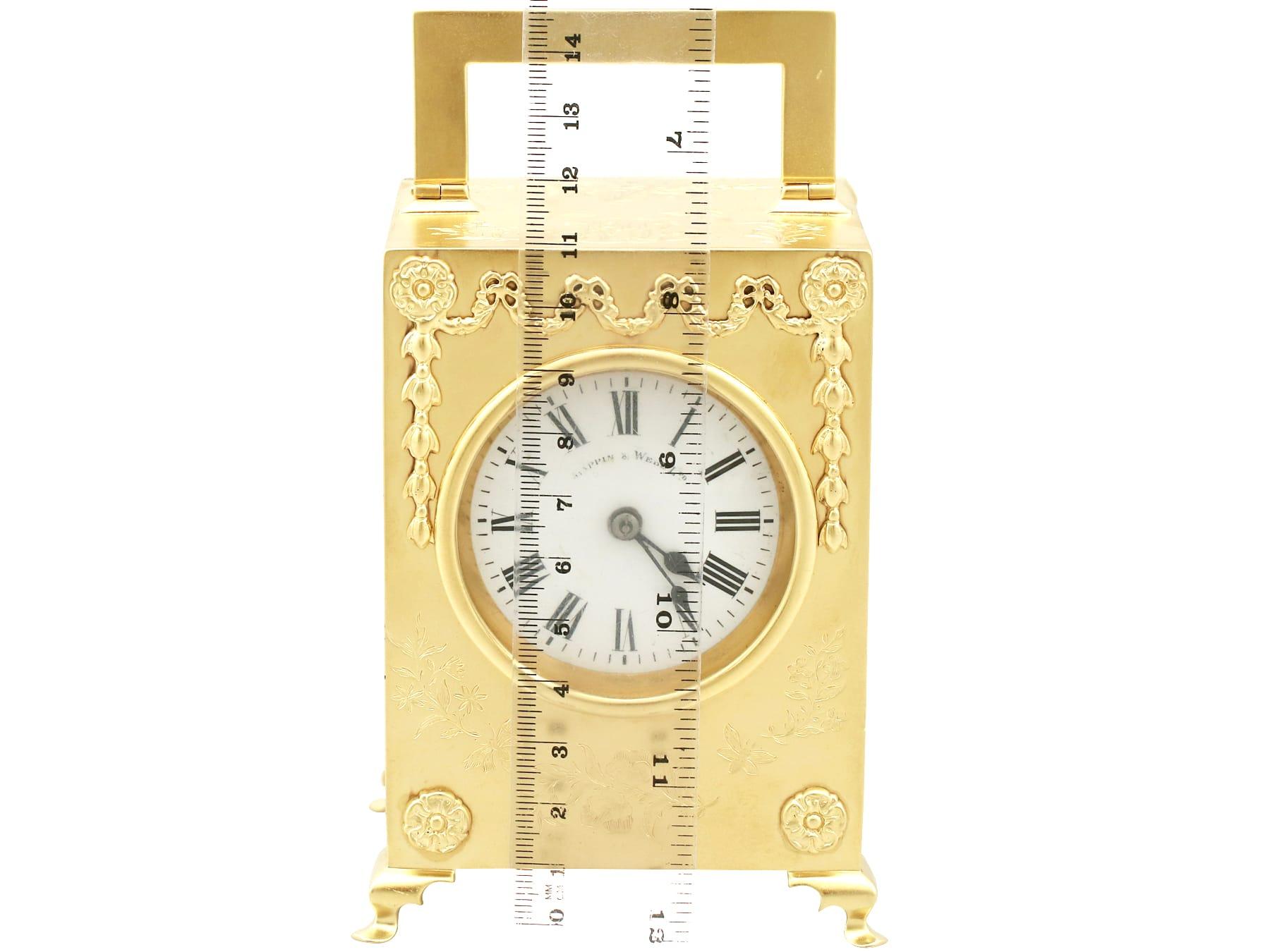 Mappin & Webb Ltd Antique Edwardian 1900s Sterling Silver Mantel Clock For Sale 10