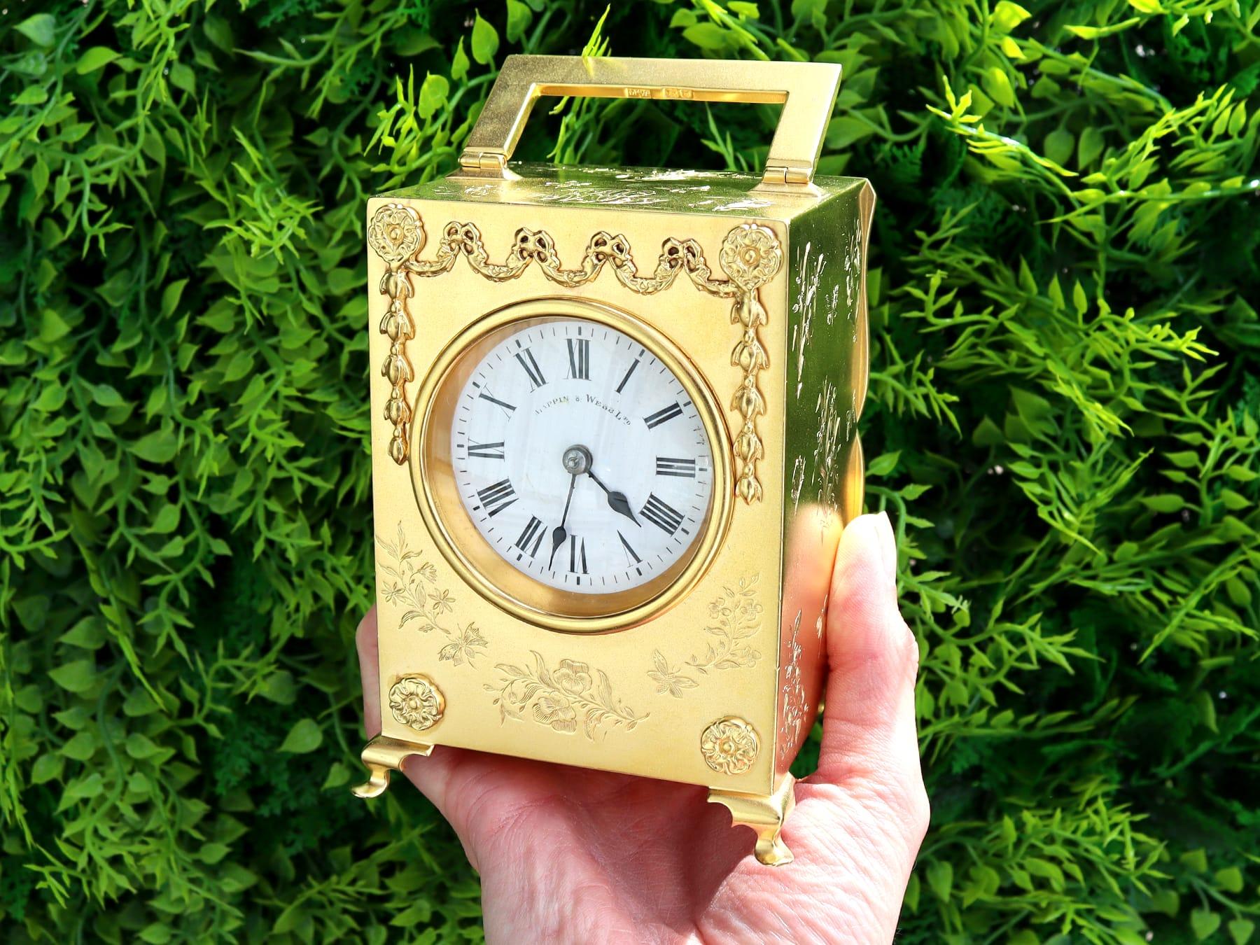 An exceptional, fine and impressive, antique Edwardian English sterling silver mantel clock; an addition to our silver timepiece collection.

This exceptional antique Edwardian sterling silver mantel clock has a plain rectangular form onto four
