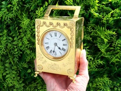 Mappin & Webb Ltd Antique Edwardian 1900s Sterling Silver Mantel Clock