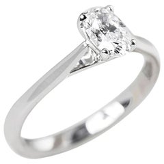 Mappin & Webb Platinum GIA Certified Oval Cut Diamond Engagement Ring