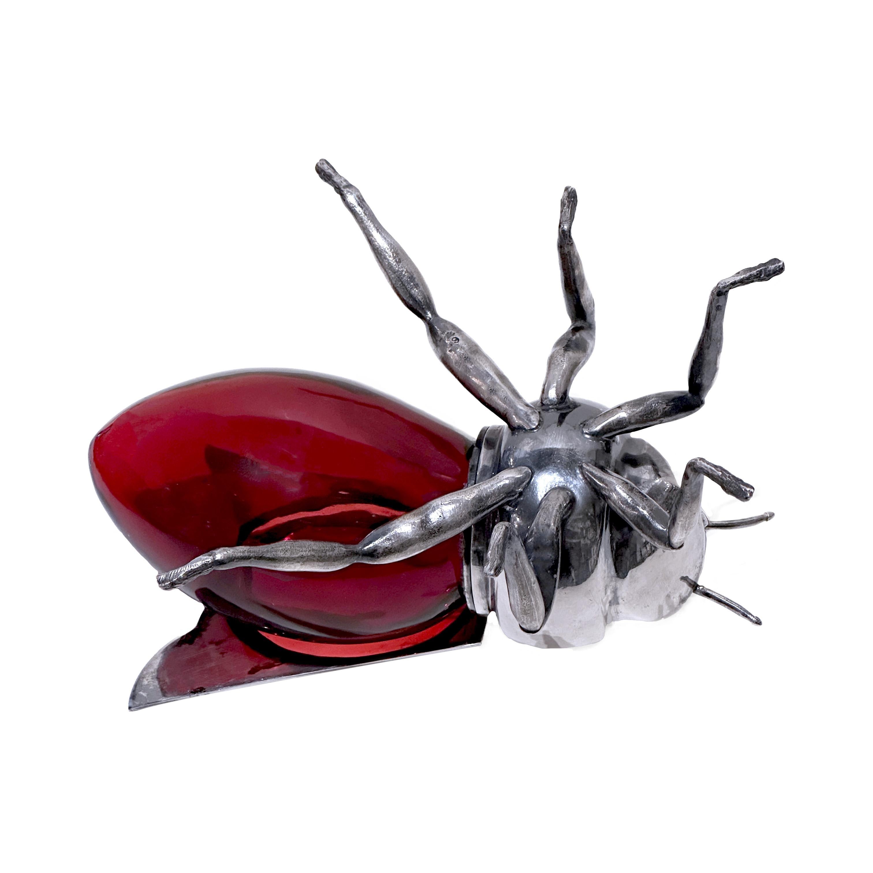 Mappin & Webb red Honey bee honey pot, circa 1910 For Sale 4