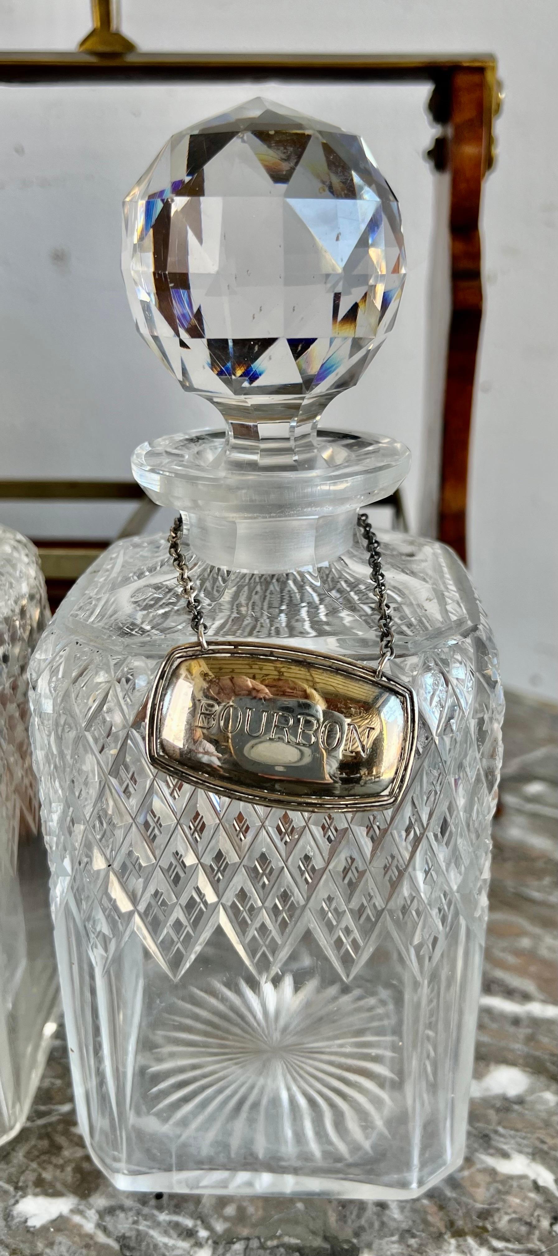 19th Century Mappin Webb Tantalus w/ Three Decanters