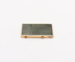 Mapping & Webb 1911 London Smalto Guilloche Vesta Custodia per tagliasigari in oro 18Kt