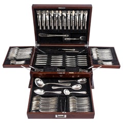 Used Mappin & Webb Cutlery Set for 12 People. England, Early 20th Century