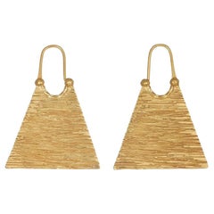 Mapuche Earrings are handmade of 24ct gold-plated bronze 
