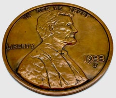 Maquette/Sculpture of Victor David Brenner's 1933 D Lincoln Penny Front/ Obverse