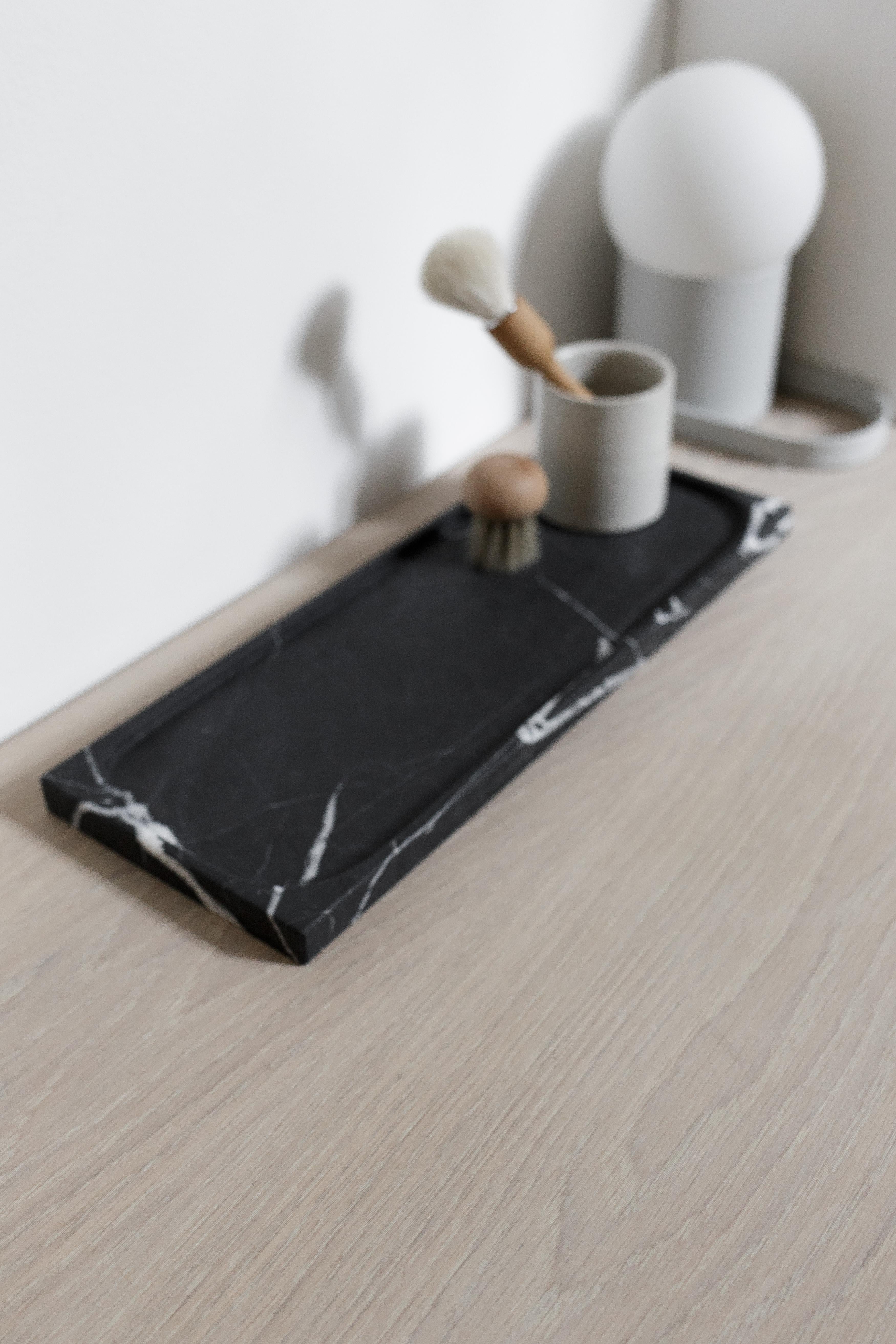 black marble serving tray