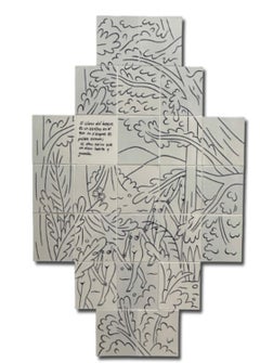 Between Clearings II, Ceramic and Lacquer, 100x140cm, Contemporary Wallpaper