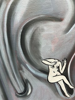 "Murmullos al interior (oreja)" gray, anatomical, emotion, nude