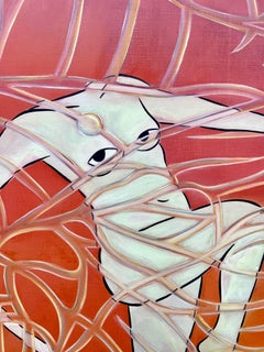 „Pensamiento intrusivo“ ätherisch, orange, Körper, Traumlandschaft, Emotionen