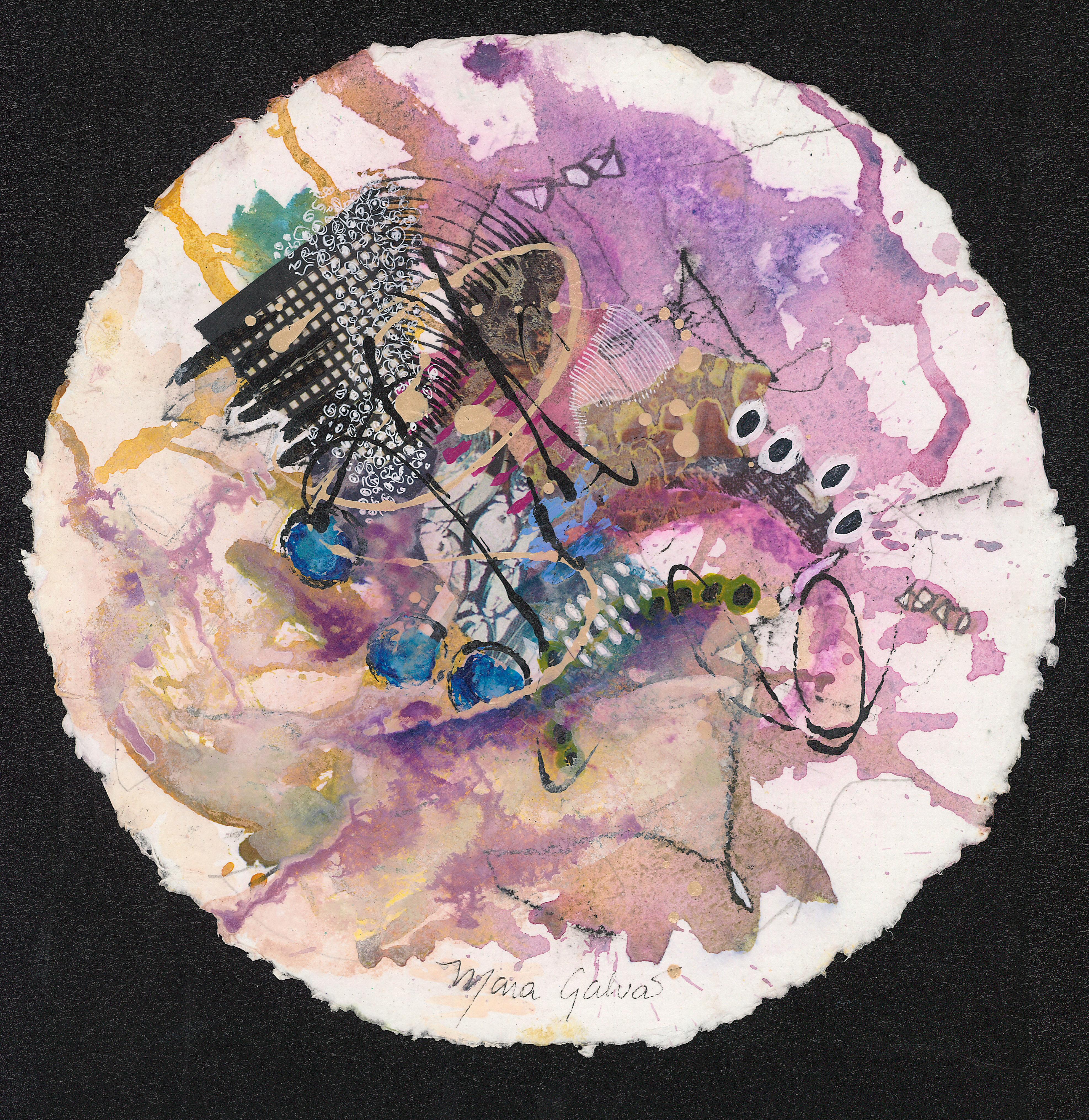 Colors Through My Hopeful Eyes (9C) - Watercolor Acrylic Abstract Painting - Mixed Media Art by Mara Galvao