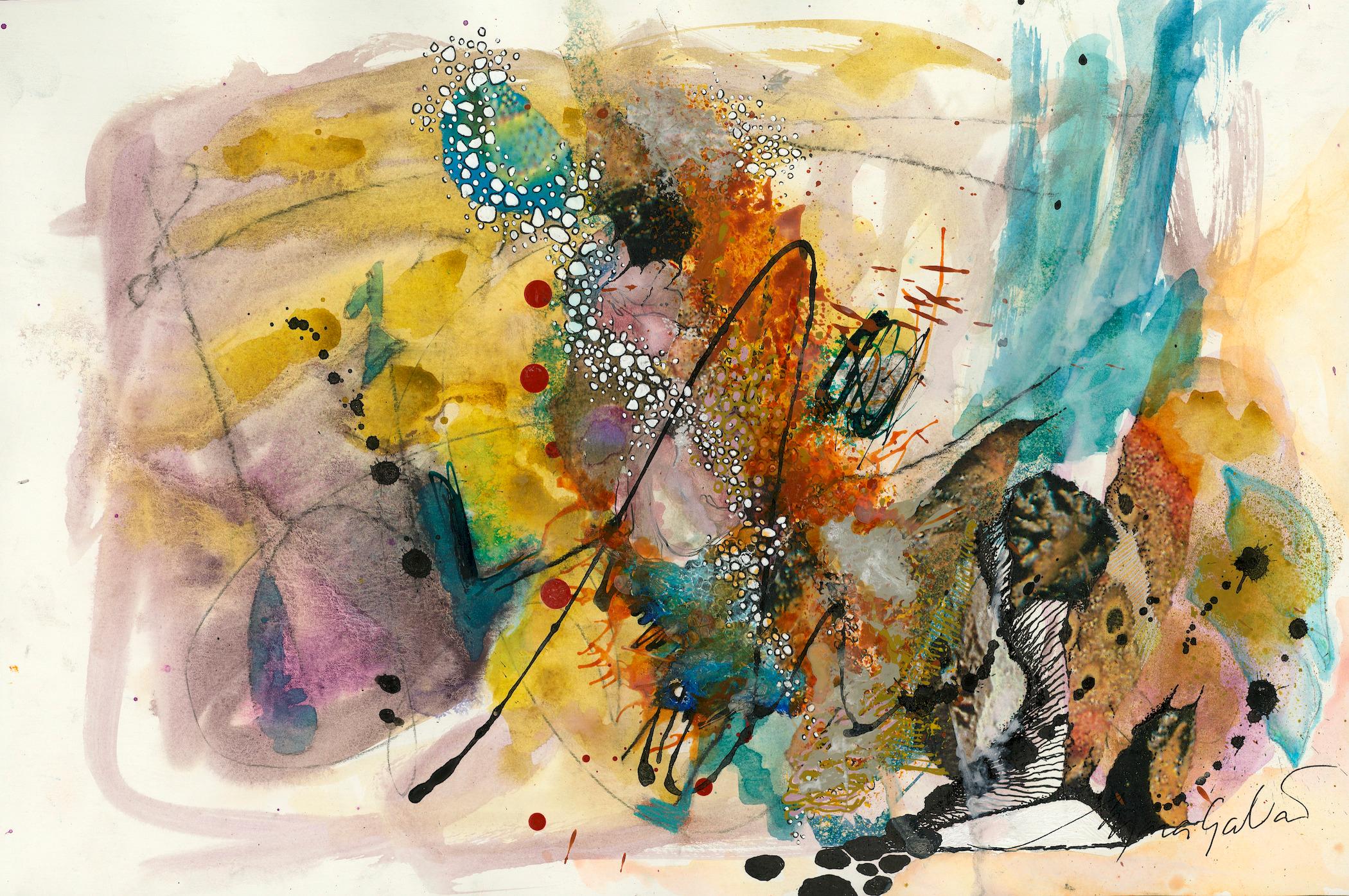 GP #15 - Abstrakte Aquarell-Acrylmalerei