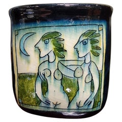 Vaso Mara in gres lavorato a mano Nudes