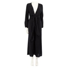 Mara Hoffman Black Plunge Neckline Maxi Dress Size S