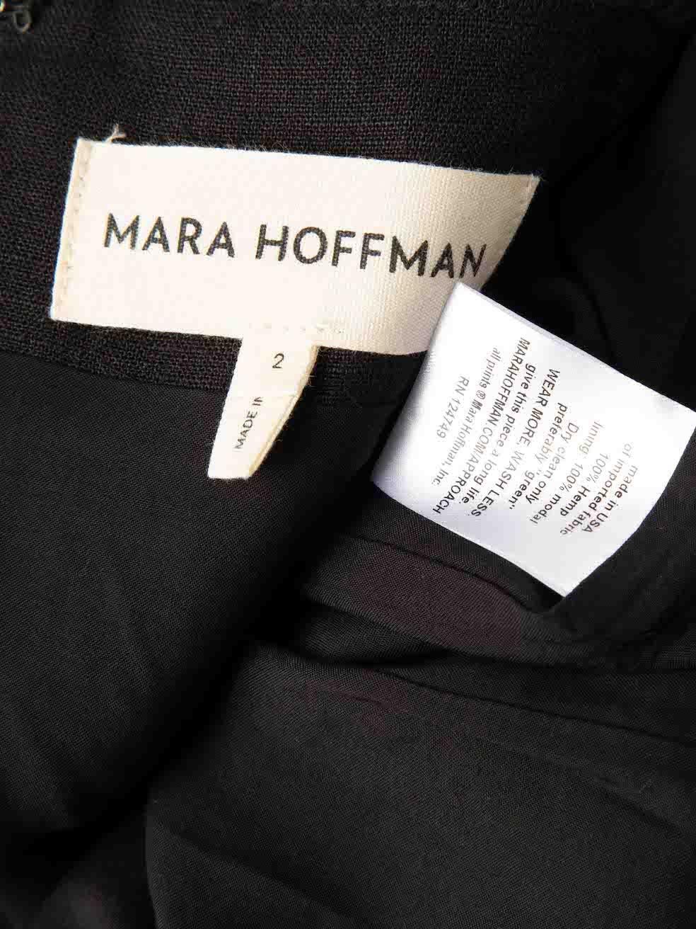 Mara Hoffman Schwarzes trägerloses Midikleid Größe XS im Angebot 3