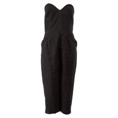 Mara Hoffman Black Strapless Midi Dress Size XS