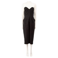 Mara Hoffman Black Strapless Midi Dress Size XS