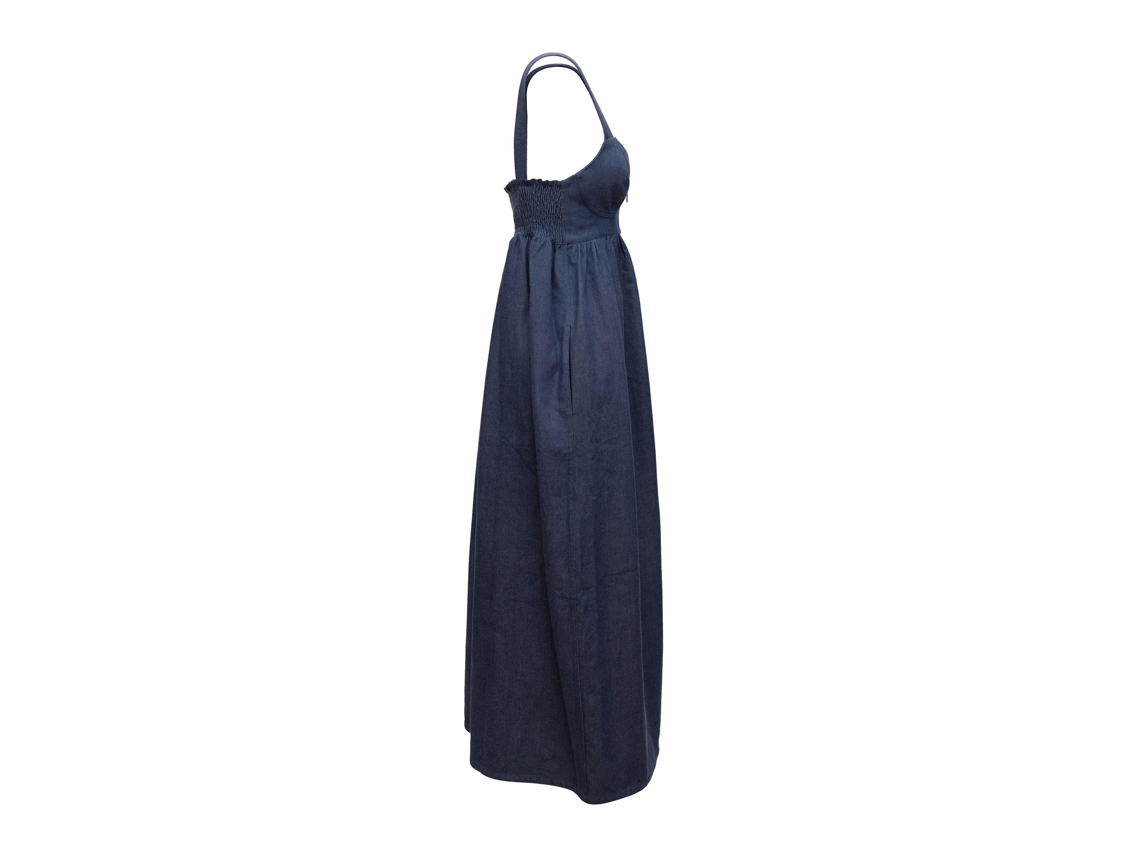 Women's Mara Hoffman Dark Wash Sleeveless Denim Maxi Dress