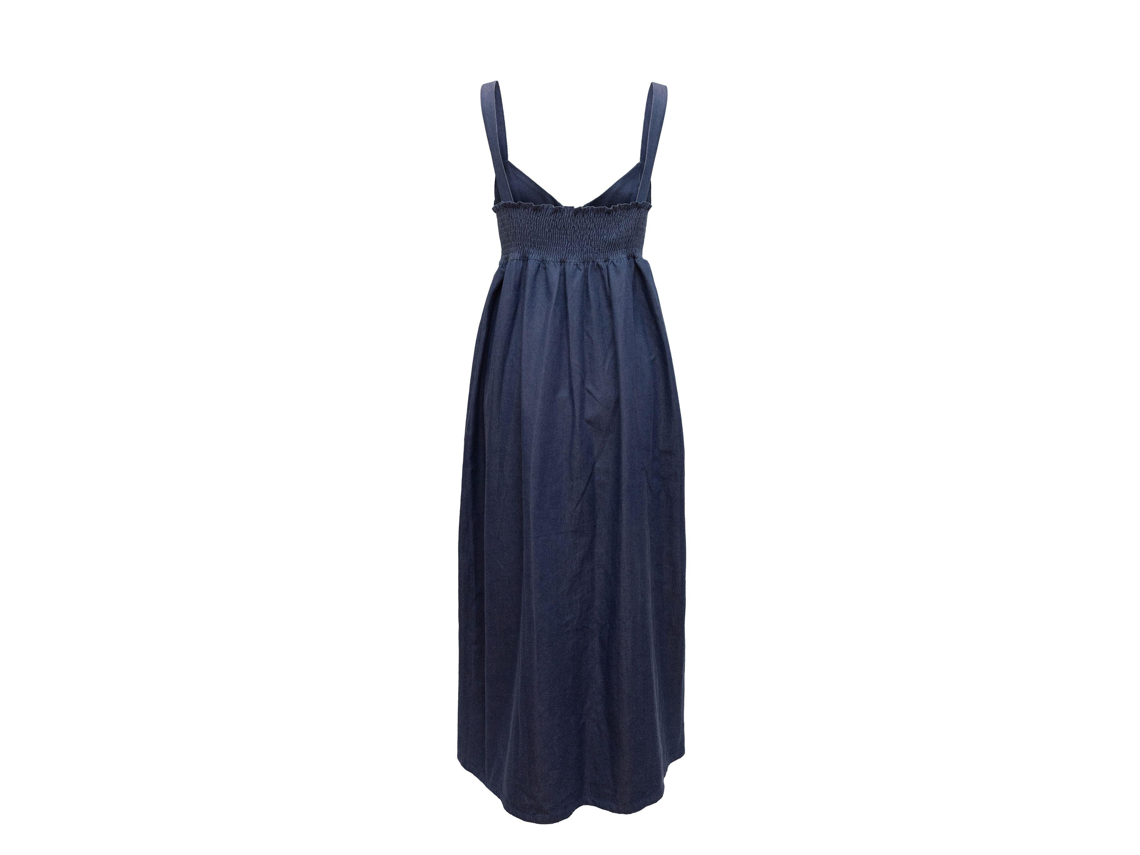 Mara Hoffman Dark Wash Sleeveless Denim Maxi Dress 1