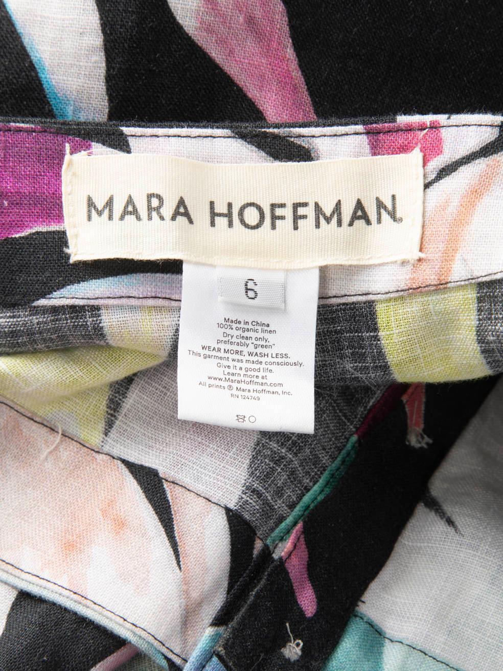 Women's Mara Hoffman Floral Print Maxi Linen Dress Size M