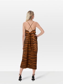 Mara Hoffman Mara Hoffman Swim Brown Zebra Print Midi Dress Size M