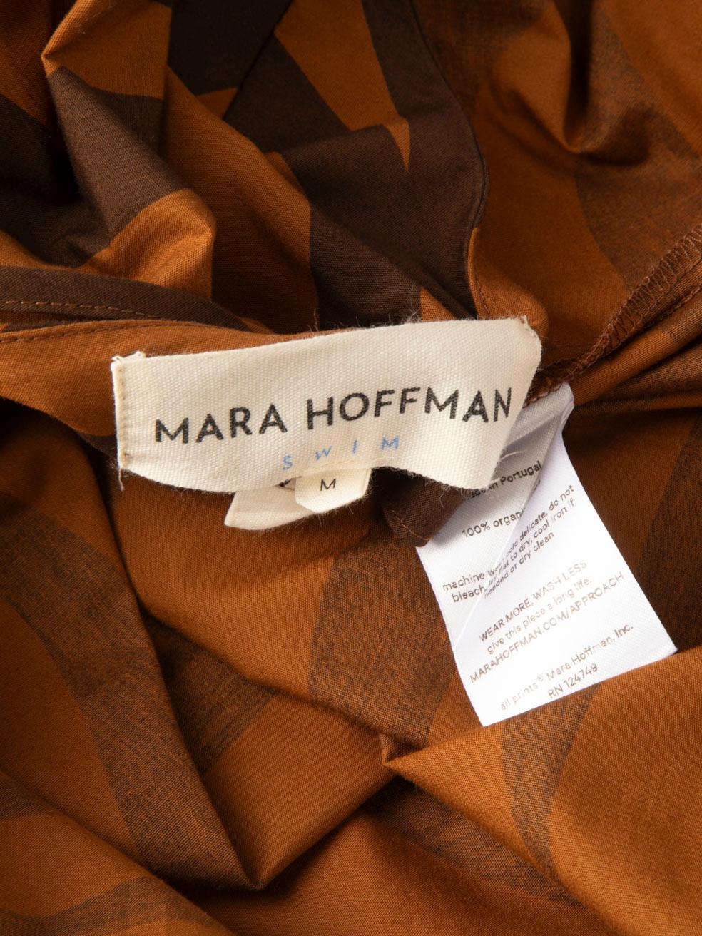 Mara Hoffman Mara Hoffman Swim Brown Zebra Print Midi Dress Size M 1