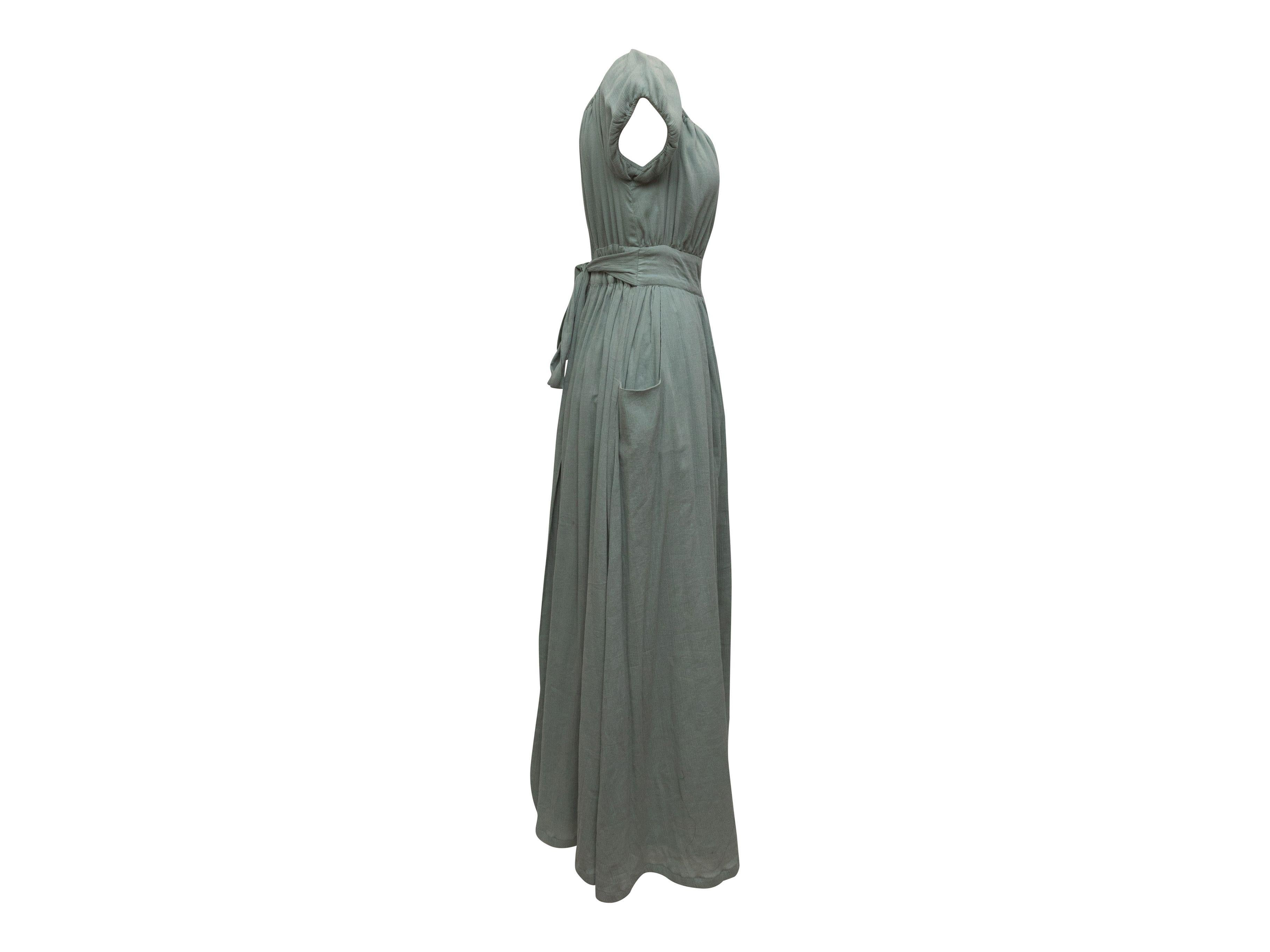 Gray Mara Hoffman Sage Green Cap Sleeve Dress