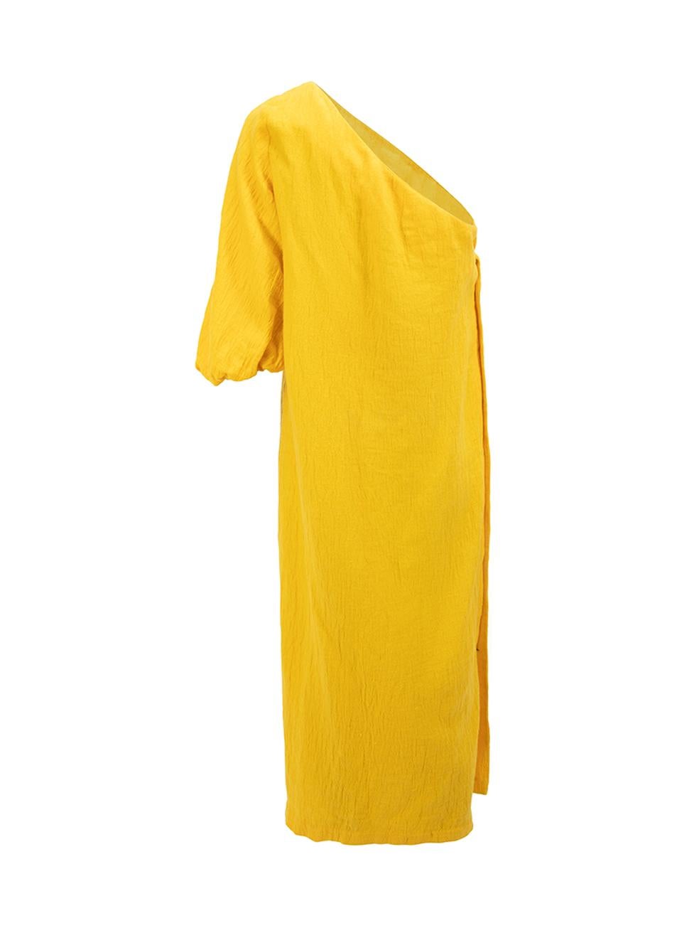 Mara Hoffman Women's Yellow Asymmetric One Sleeve Dress For Sale 1