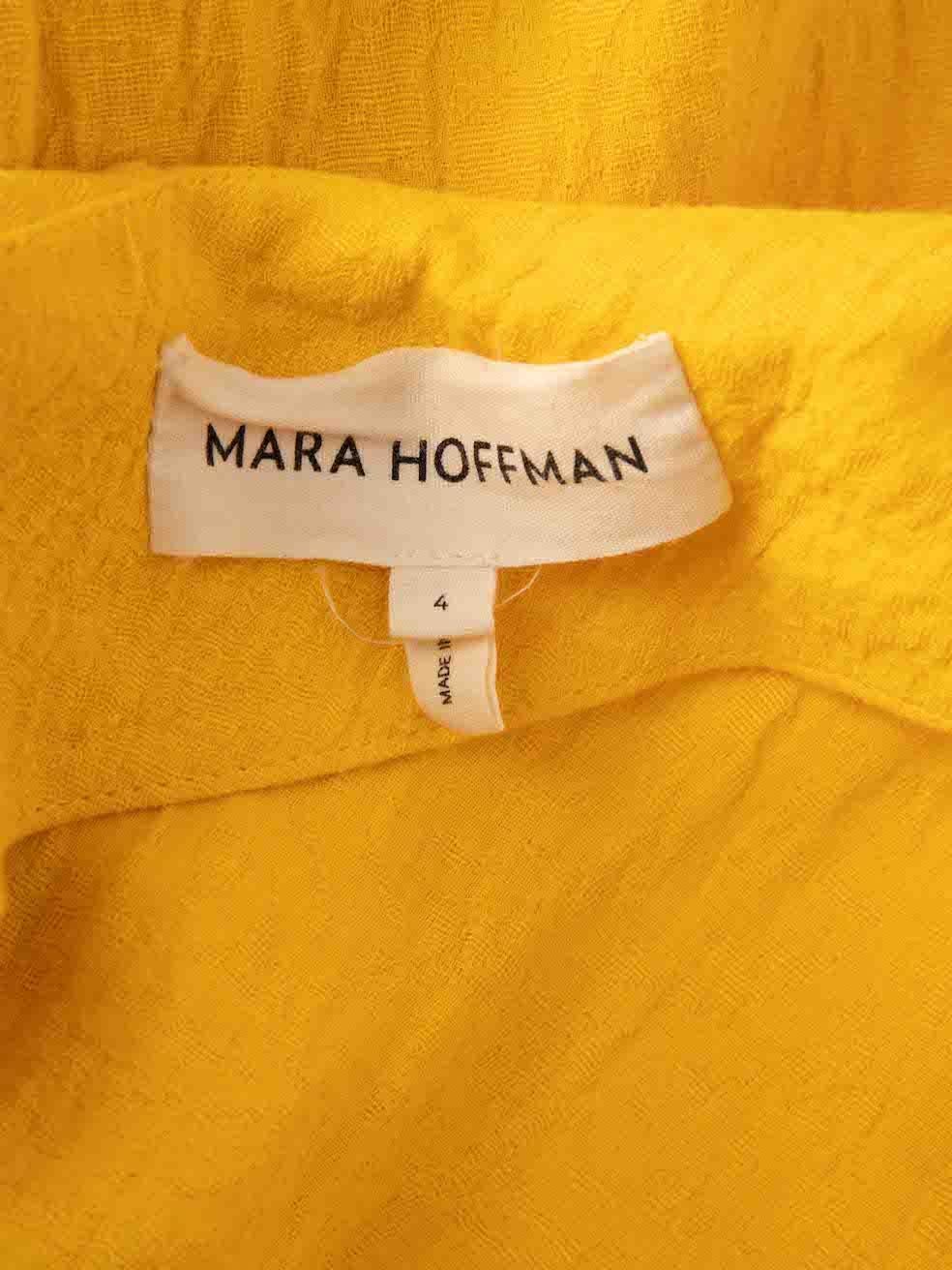 Mara Hoffman Gelbes asymmetrisches einärmeliges Damenkleid im Angebot 3